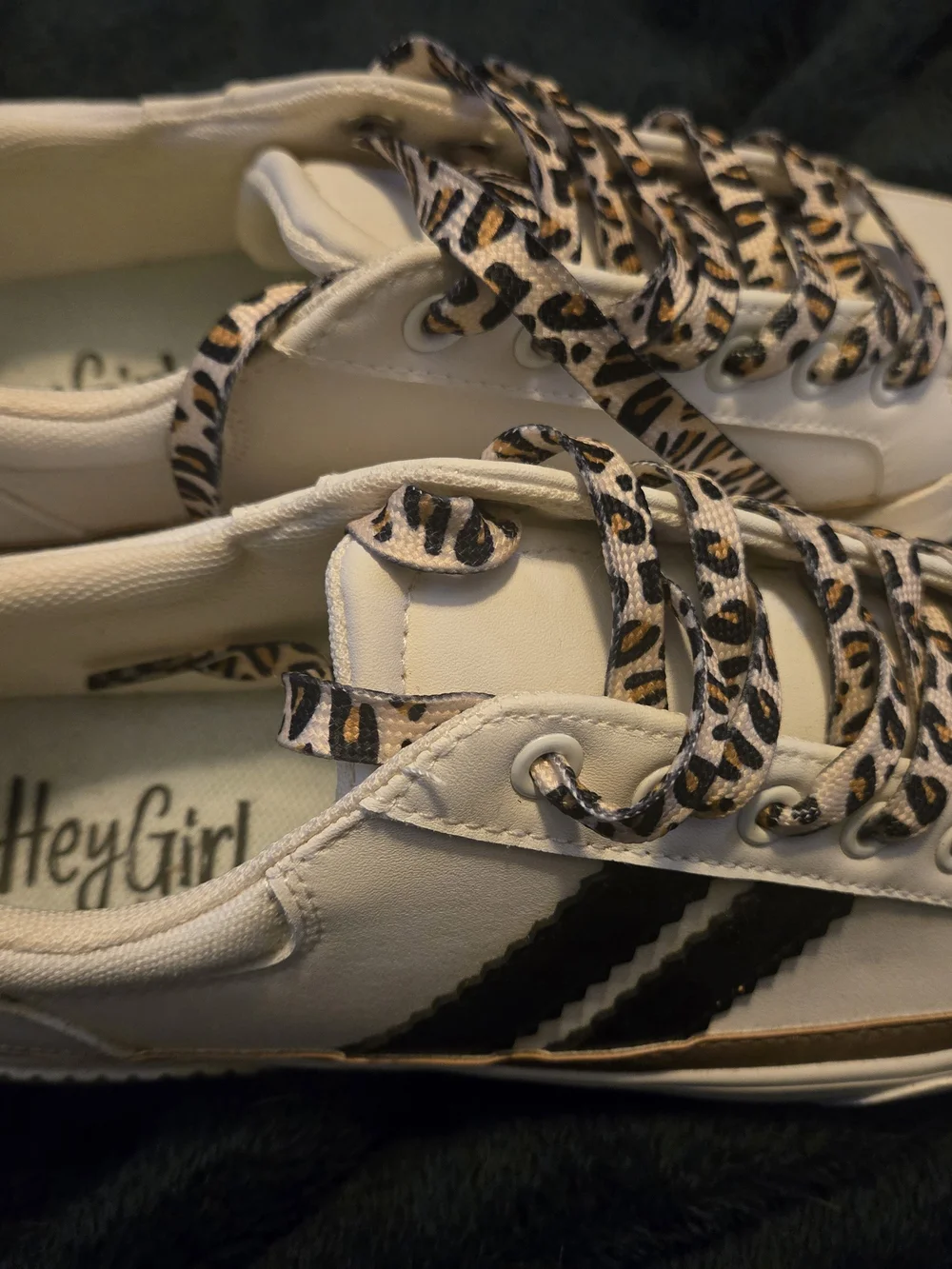 Corky’s “That’s Her” Leopard Lace White Sneakers